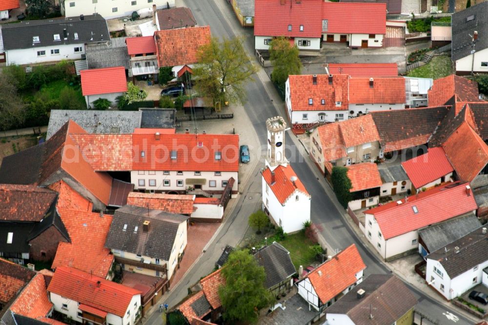 Aerial image Oberhausen - Town Hall building of the city administration in Oberhausen in the state Rhineland-Palatinate, Germany