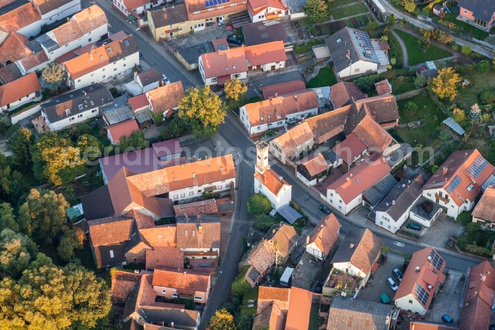 Aerial image Oberhausen - Town Hall building of the city administration in Oberhausen in the state Rhineland-Palatinate, Germany