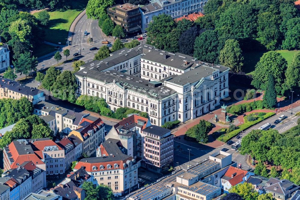 Hamburg from above - Town Hall building of the city administration in the district Altona-Altstadt in Hamburg