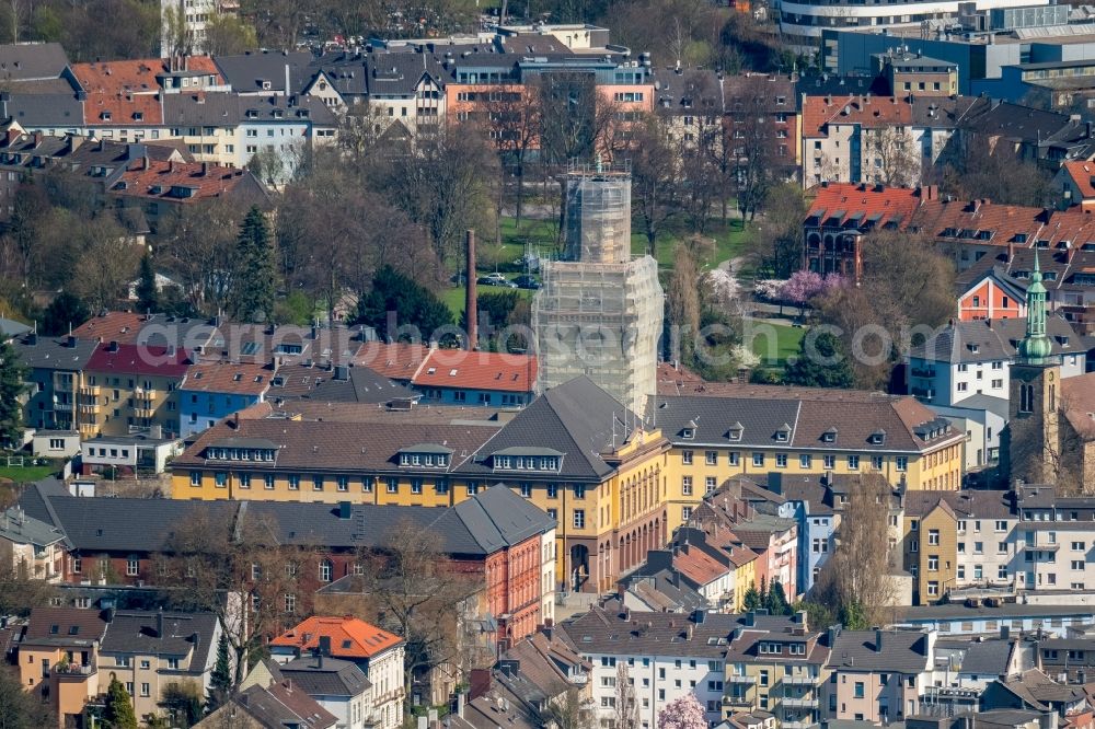 Witten from the bird's eye view: Town Hall building of the city administration in the district Bommern in Witten in the state North Rhine-Westphalia