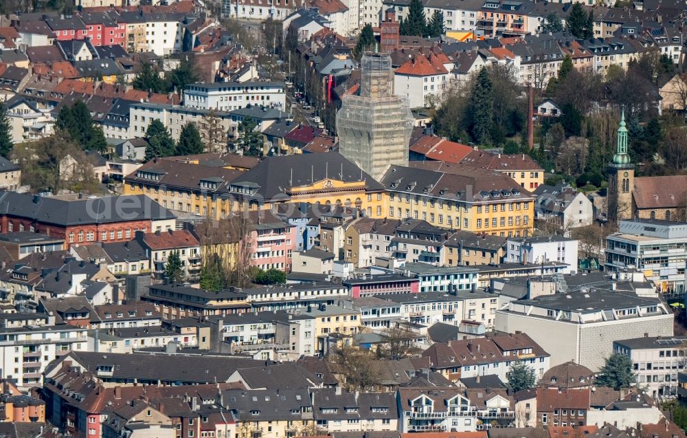 Aerial image Witten - Town Hall building of the city administration in the district Bommern in Witten in the state North Rhine-Westphalia