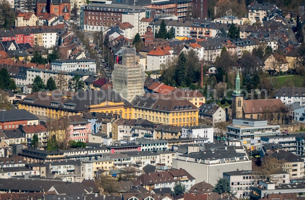 Aerial photograph Witten - Town Hall building of the city administration in the district Bommern in Witten in the state North Rhine-Westphalia