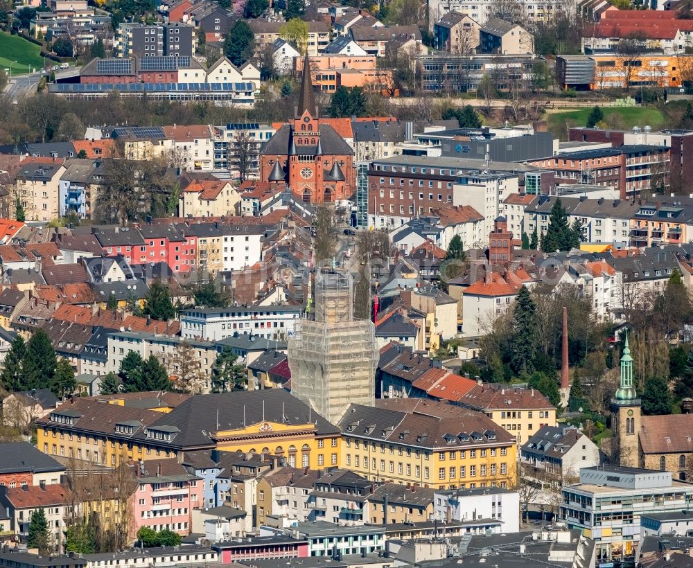 Witten from the bird's eye view: Town Hall building of the city administration in the district Bommern in Witten in the state North Rhine-Westphalia