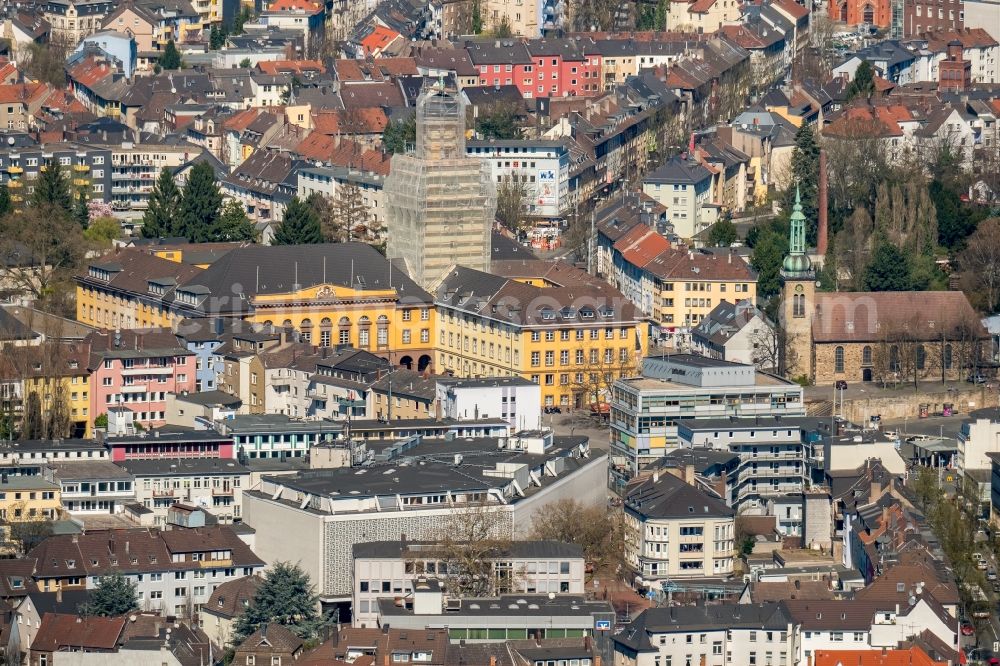 Aerial photograph Witten - Town Hall building of the city administration in the district Bommern in Witten in the state North Rhine-Westphalia