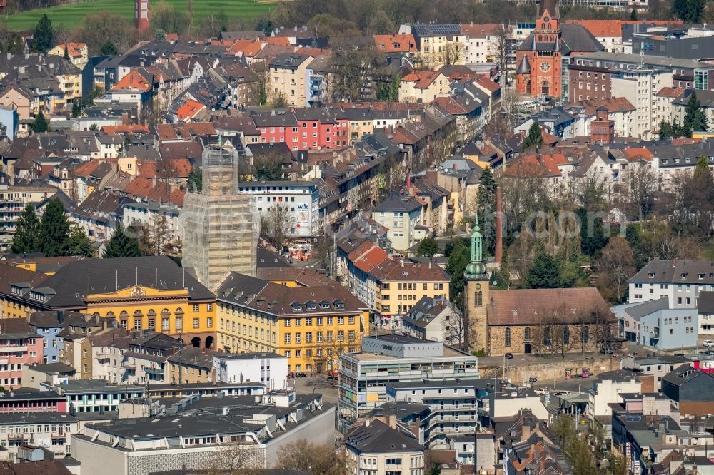 Witten from the bird's eye view: Town Hall building of the city administration in the district Bommern in Witten in the state North Rhine-Westphalia