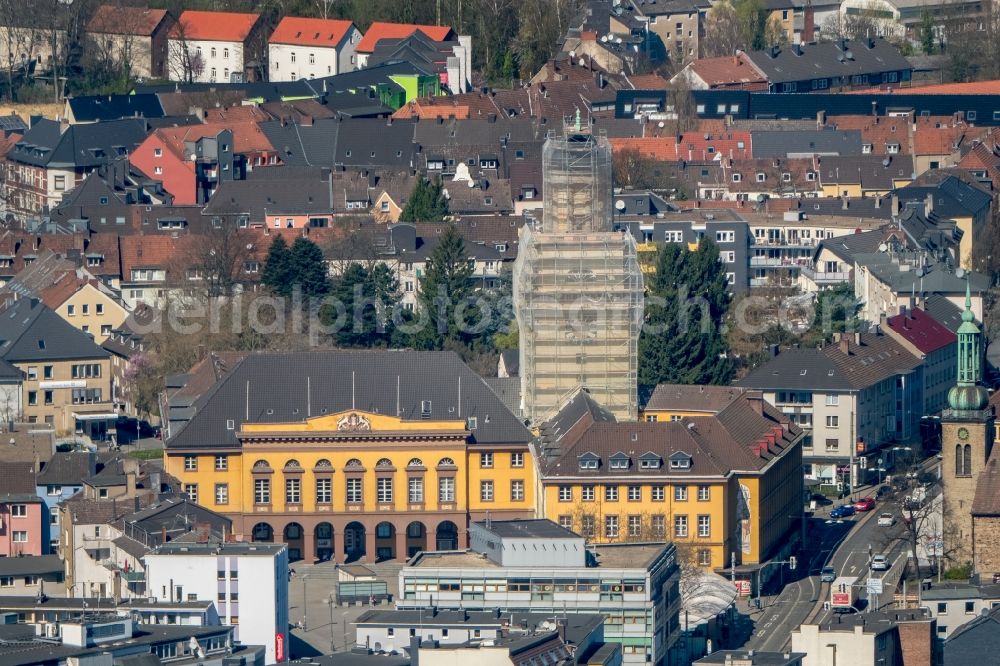 Aerial image Witten - Town Hall building of the city administration in the district Bommern in Witten in the state North Rhine-Westphalia