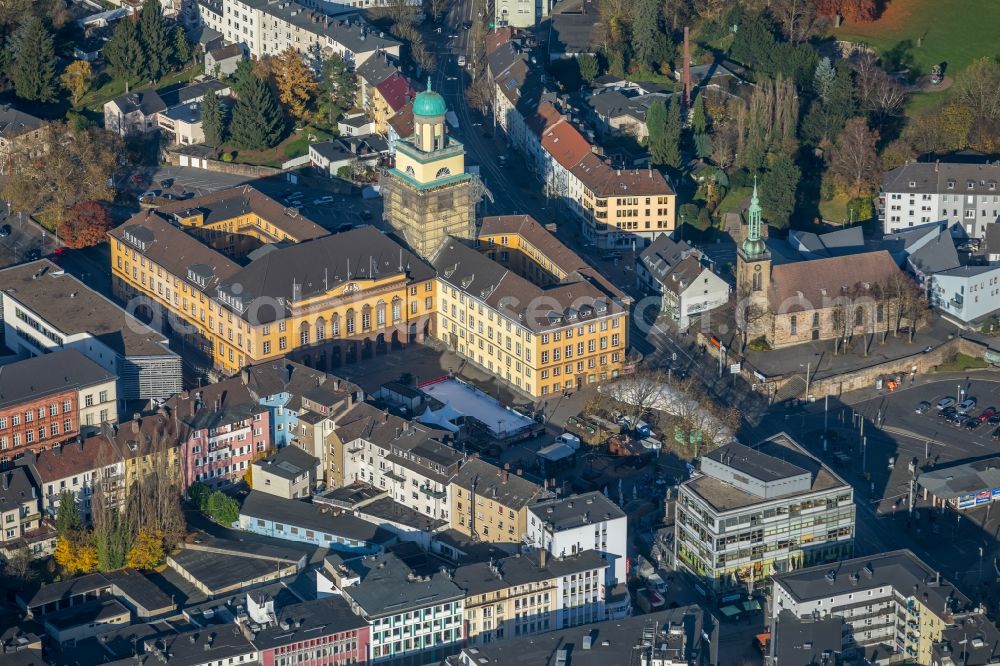 Aerial photograph Witten - Town Hall building of the city administration in the district Bommern in Witten in the state North Rhine-Westphalia