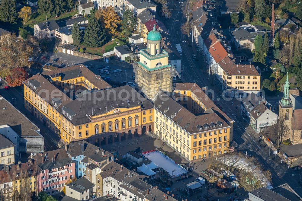 Witten from above - Town Hall building of the city administration in the district Bommern in Witten in the state North Rhine-Westphalia