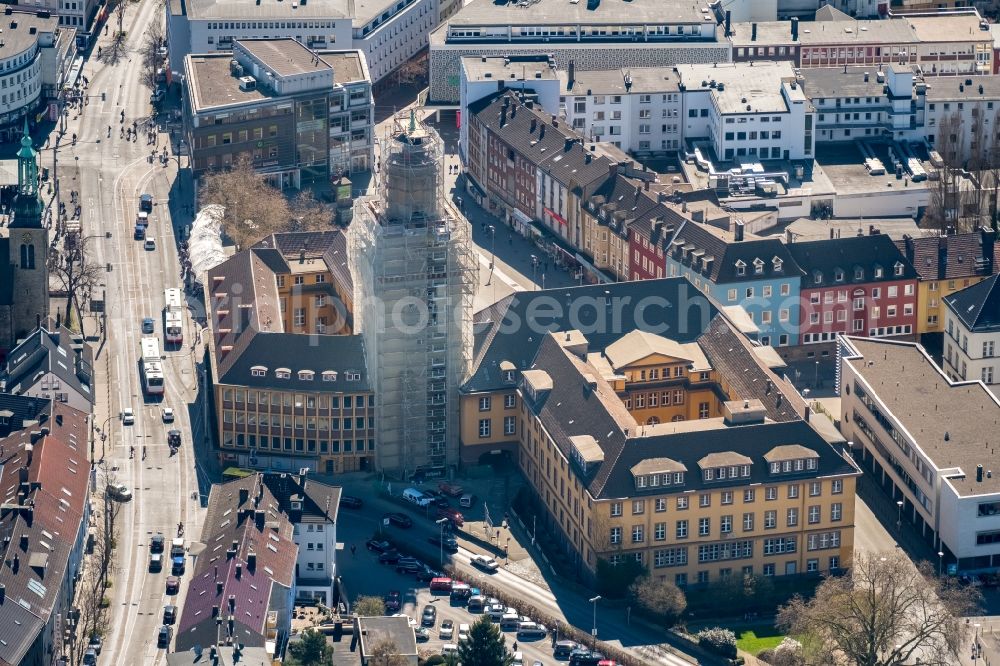 Aerial image Witten - Town Hall building of the city administration in the district Bommern in Witten in the state North Rhine-Westphalia