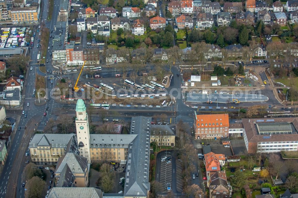 Aerial image Gelsenkirchen - Town Hall building of the city administration in the district Buer in Gelsenkirchen in the state North Rhine-Westphalia