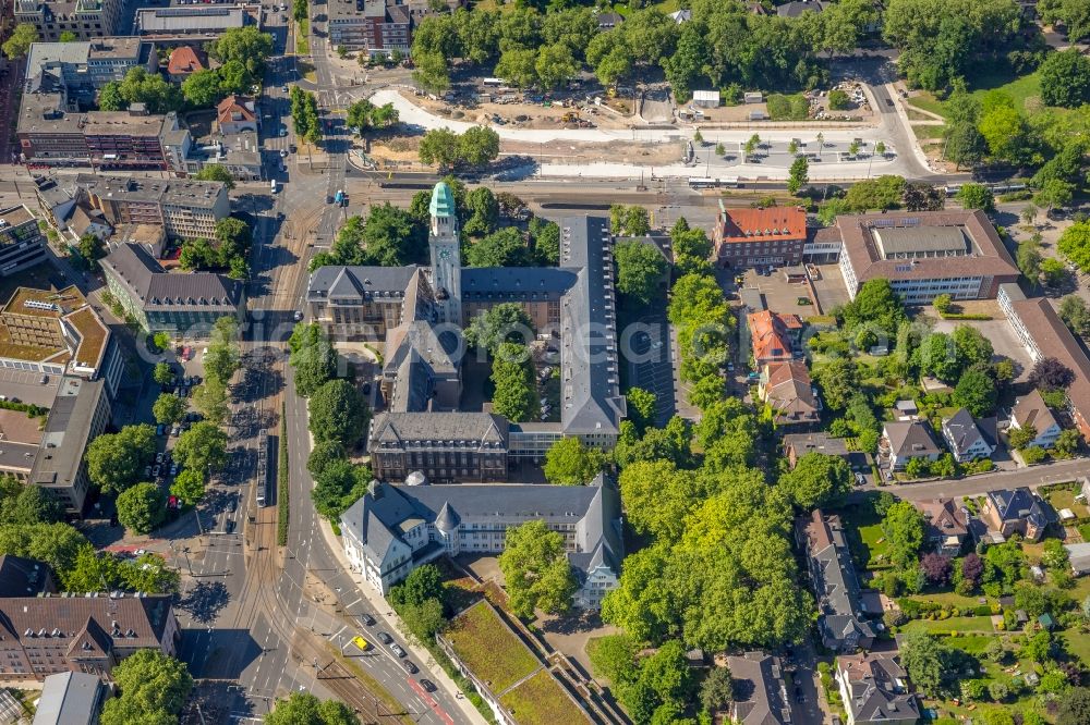 Aerial photograph Gelsenkirchen - Town Hall building of the city administration in the district Buer in Gelsenkirchen in the state North Rhine-Westphalia