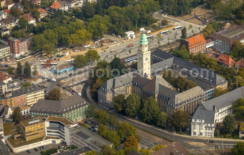 Gelsenkirchen from the bird's eye view: Town Hall building of the city administration in the district Buer in Gelsenkirchen in the state North Rhine-Westphalia