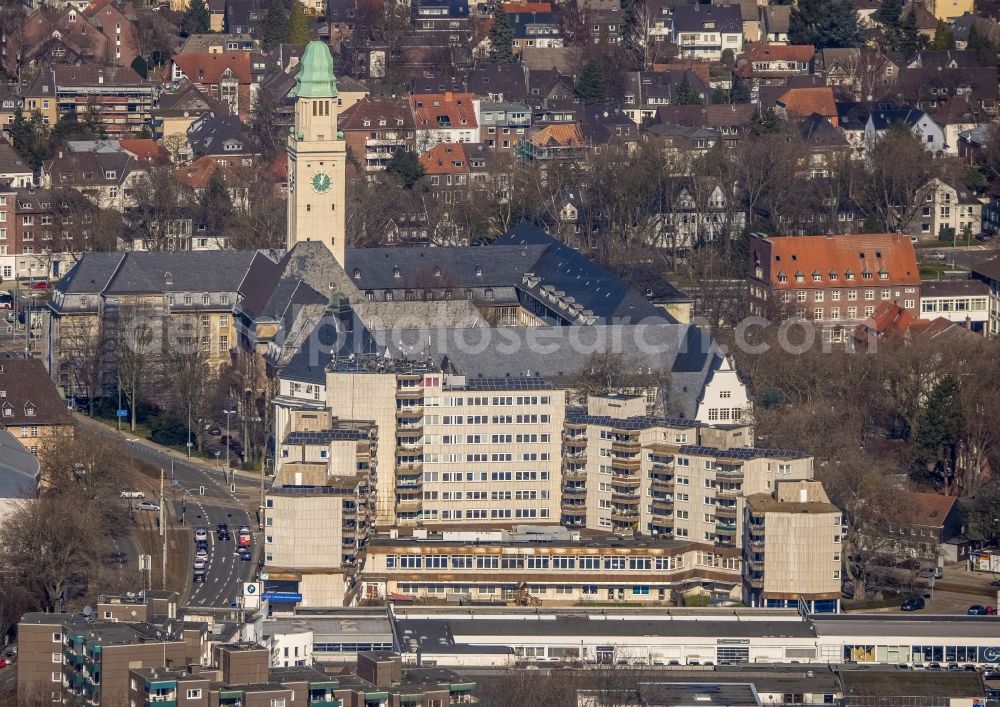 Aerial photograph Gelsenkirchen - Town Hall building of the city administration in the district Buer in Gelsenkirchen at Ruhrgebiet in the state North Rhine-Westphalia