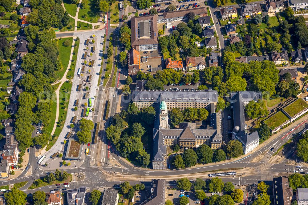 Gelsenkirchen from the bird's eye view: Town Hall building of the city administration in the district Buer in Gelsenkirchen in the state North Rhine-Westphalia