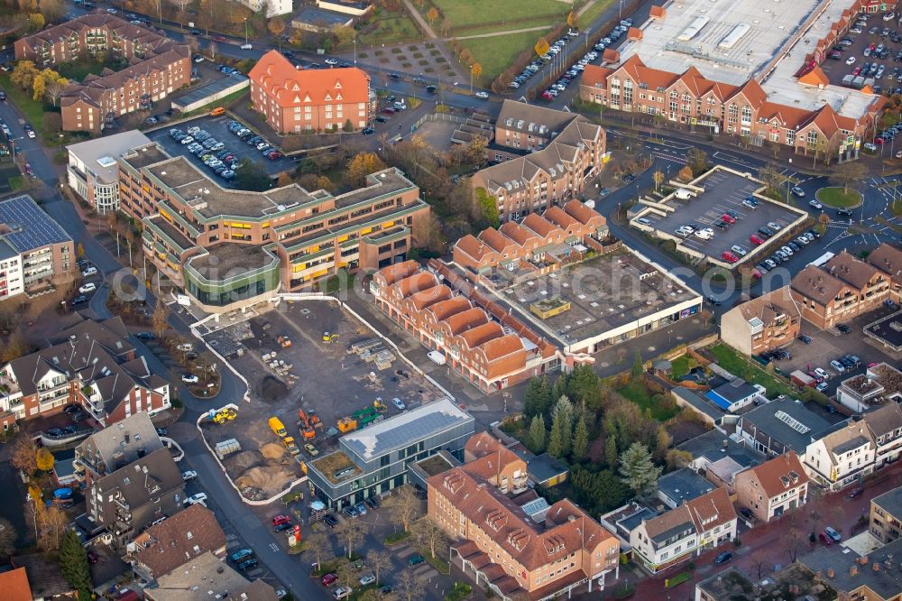 Aerial image Voerde (Niederrhein) - Town Hall building of the city administration in the district Ruhr Metropolitan Area in Voerde (Niederrhein) in the state North Rhine-Westphalia