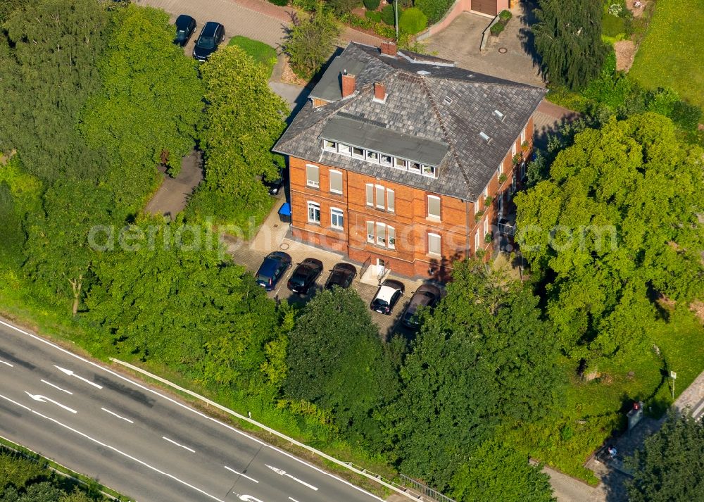 Rödinghausen from the bird's eye view: Town Hall building of the city administration in Roedinghausen in the state North Rhine-Westphalia