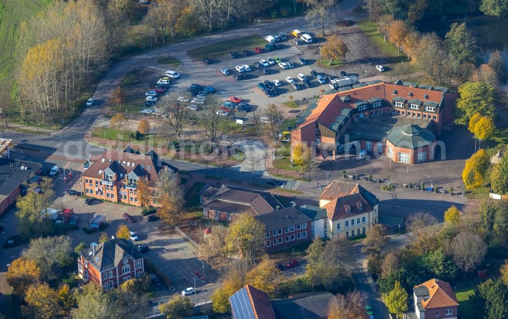 Schermbeck from the bird's eye view: Town Hall building of the city administration in Schermbeck in the state North Rhine-Westphalia, Germany