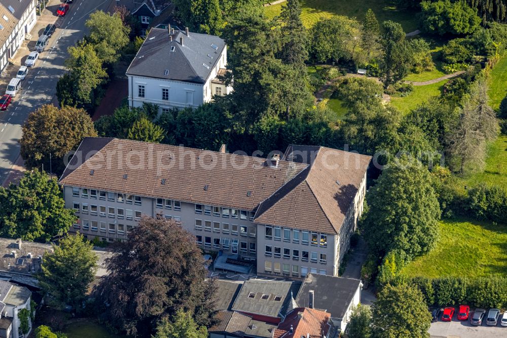 Aerial image Schwelm - Town Hall building of the city administration in Schwelm in the state North Rhine-Westphalia, Germany