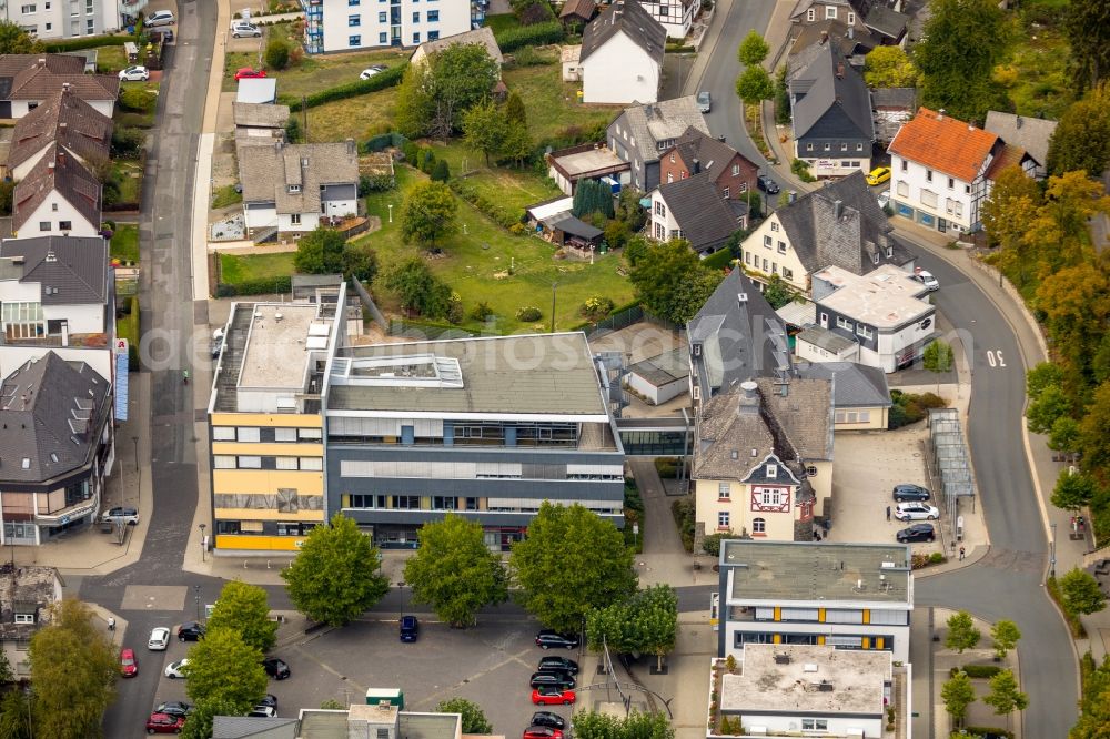 Aerial image Netphen - Town Hall building of the city administration Stadt Netphen in Netphen in the state North Rhine-Westphalia, Germany