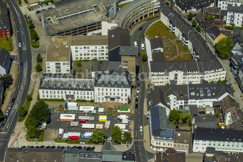 Aerial image Velbert - Town Hall building of the city administration in Velbert in the state North Rhine-Westphalia