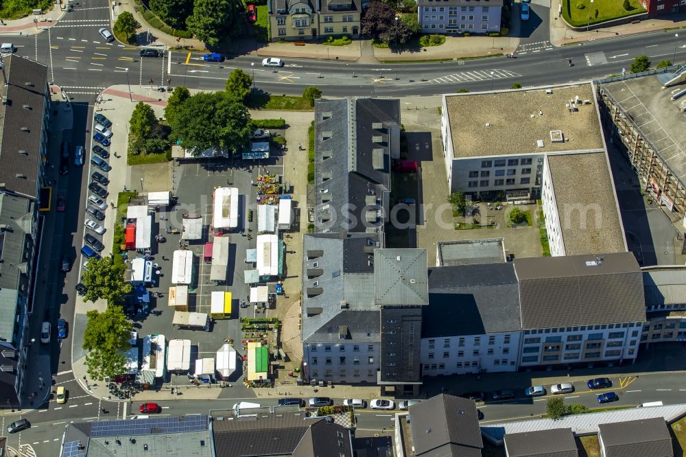 Aerial photograph Velbert - Town Hall building of the city administration in Velbert in the state North Rhine-Westphalia