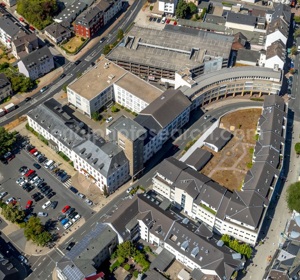 Velbert from above - Town Hall building of the city administration in the Thomasstrasse in Velbert in the state North Rhine-Westphalia