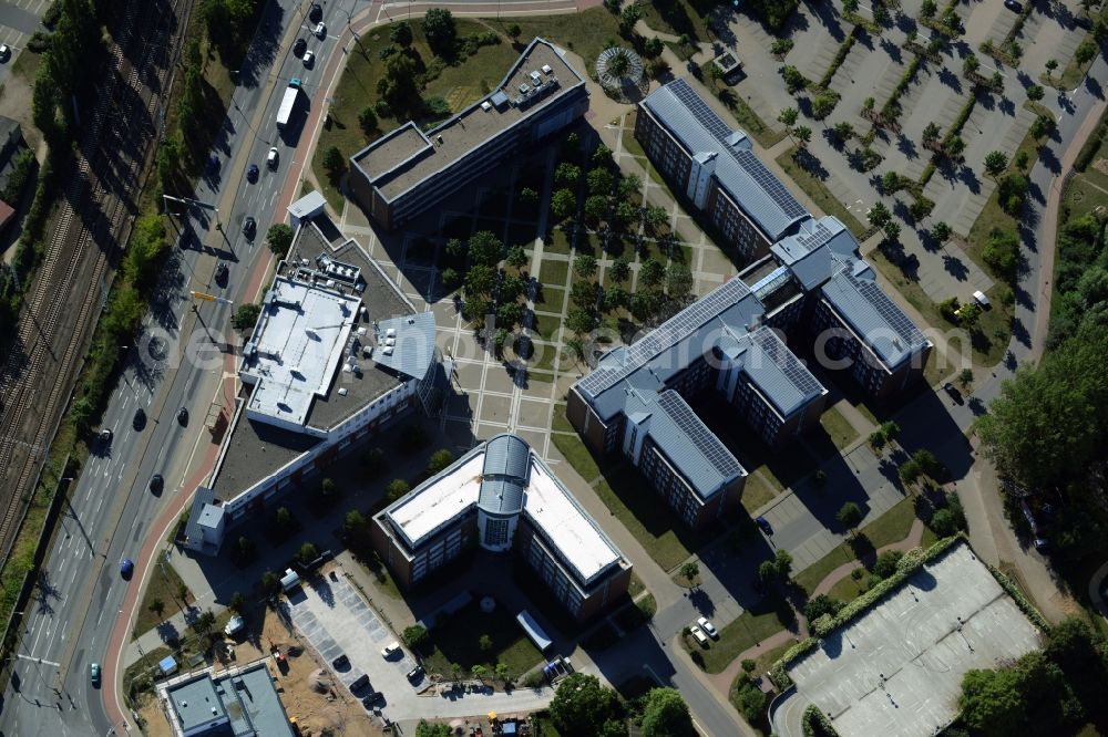 Aerial photograph Waren (Müritz) - Town Hall building of the city administration in Waren (Mueritz) in the state Mecklenburg - Western Pomerania