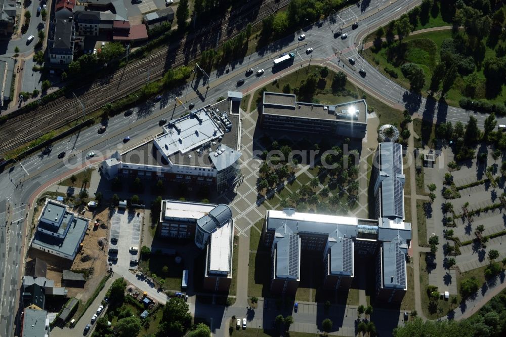 Waren (Müritz) from the bird's eye view: Town Hall building of the city administration in Waren (Mueritz) in the state Mecklenburg - Western Pomerania