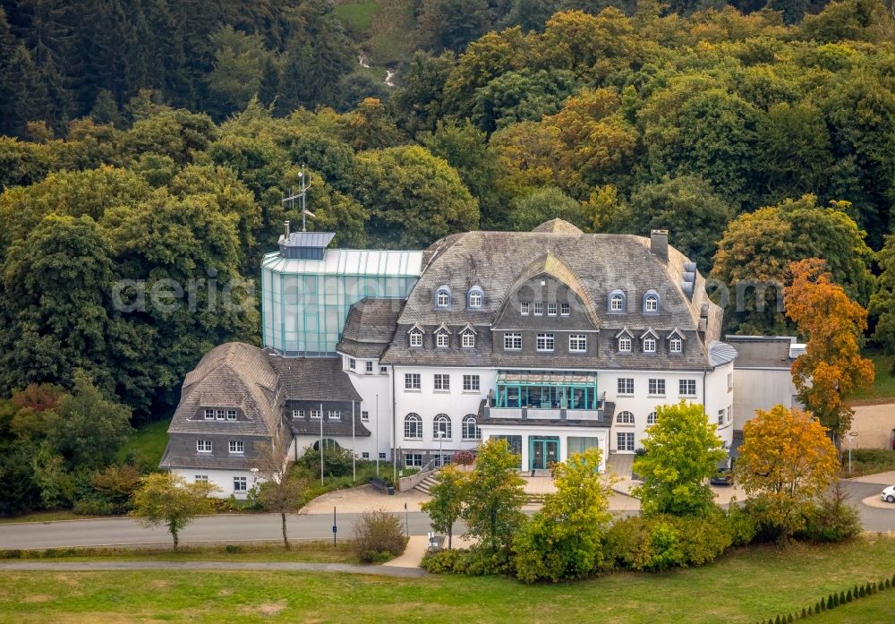 Aerial image Winterberg - Town Hall building of the city administration in Winterberg in the state North Rhine-Westphalia, Germany