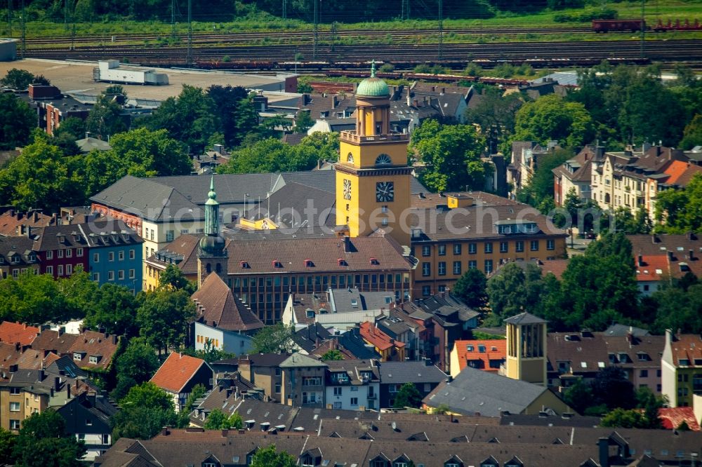 Aerial photograph Witten - Town Hall building of the city administration in Witten in the state North Rhine-Westphalia