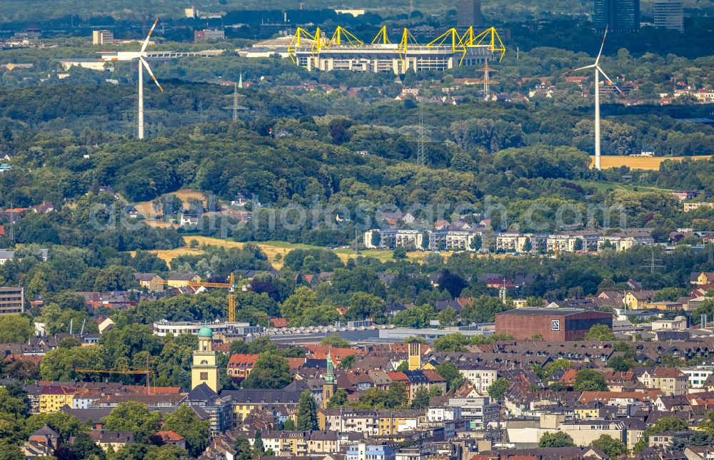 Aerial image Witten - Town Hall building of the city administration Witten in Witten in the state North Rhine-Westphalia, Germany