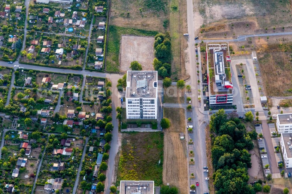 Aerial photograph Karlsruhe - Office building of Systec & Services GmbH in the High Tech-Center Karlsruhe in Karlsruhe in the state Baden-Wurttemberg, Germany