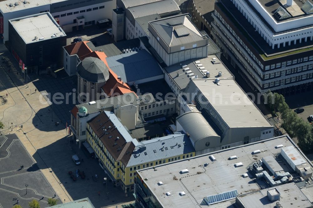 Bremerhaven from the bird's eye view: Building of the theater playhouse Stadttheater in Bremerhaven in the state of Bremen