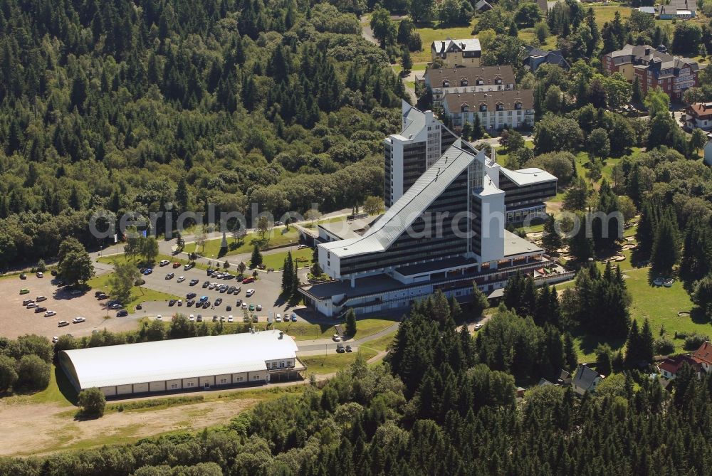 Aerial image Oberhof - Building the Treff Hotel Panorama Oberhof in Thuringia