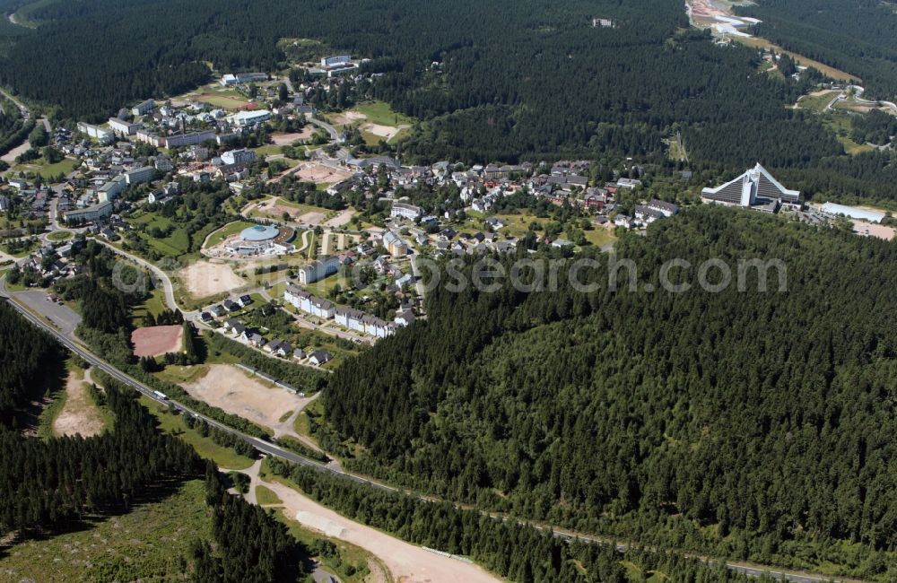 Oberhof from the bird's eye view: Building the Treff Hotel Panorama Oberhof in Thuringia