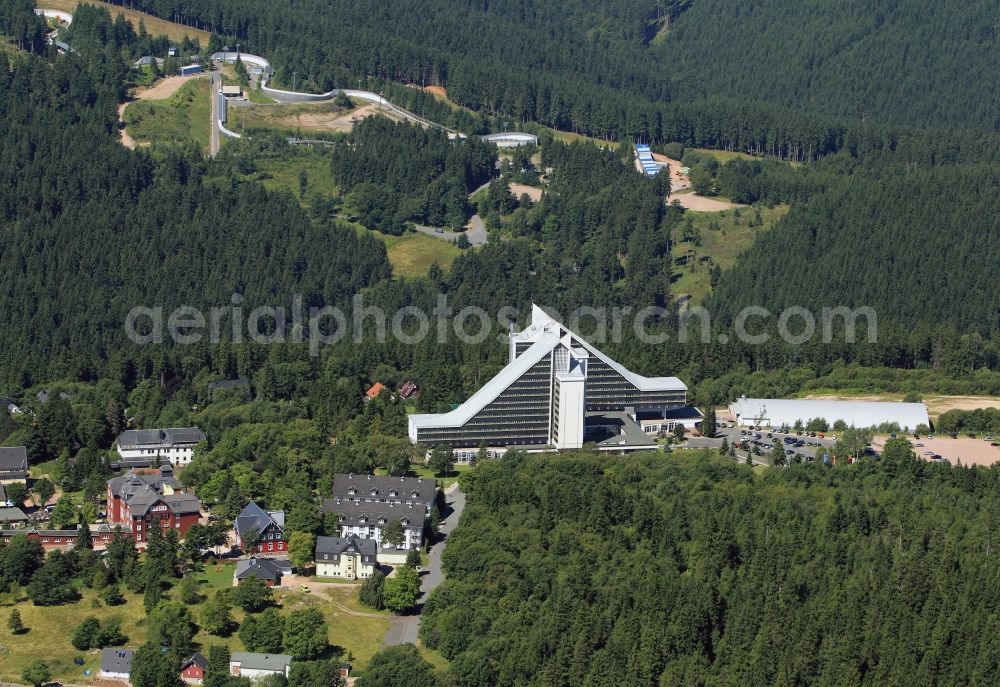 Aerial image Oberhof - Building the Treff Hotel Panorama Oberhof in Thuringia