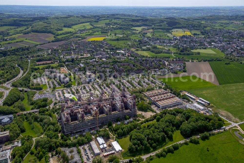 Aachen from above - The University Hospital Aachen is a hospital of maximal level of care and the Hospital of the Rheinisch-Westfaelische Technische Hochschule Aachen