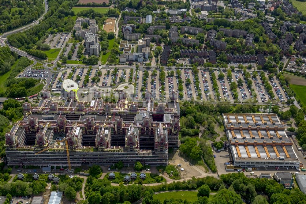 Aachen from the bird's eye view: The University Hospital Aachen is a hospital of maximal level of care and the Hospital of the Rheinisch-Westfaelische Technische Hochschule Aachen