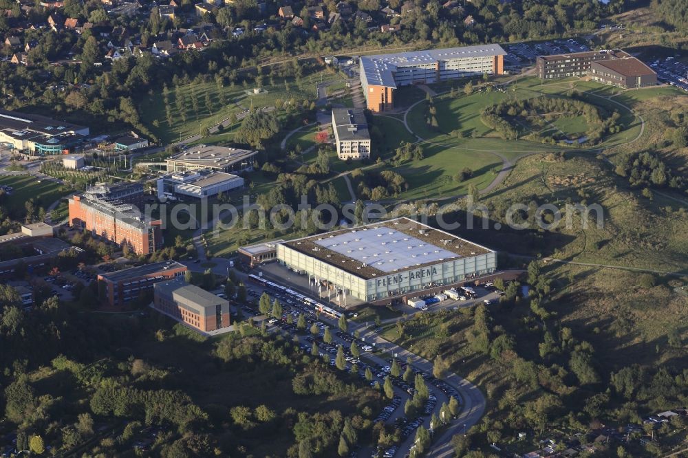 Aerial photograph Flensburg - Building the event indoor sports arena Flens Arena in Flensburg in Schleswig-Holstein