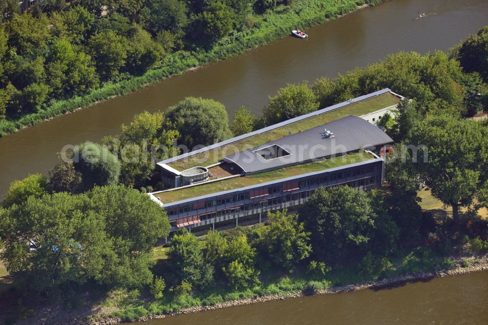 Aerial image Magdeburg - Building the Waterways Construction Office in Magdeburg in Saxony-Anhalt