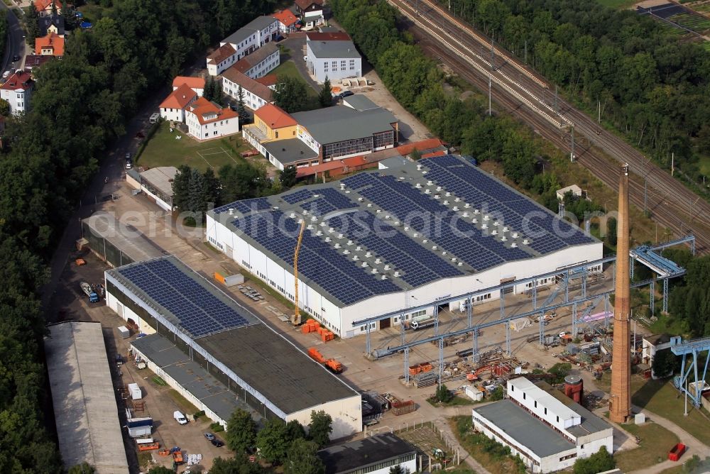 Erfurt from above - Building of the Weygandt Schweiß - and Metallprodukte GmbH in Erfurt in Thuringia