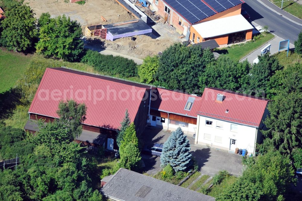 Aerial image Rottendorf - View of building of WFL GmbH at business park in Rottendorf in Bavaria