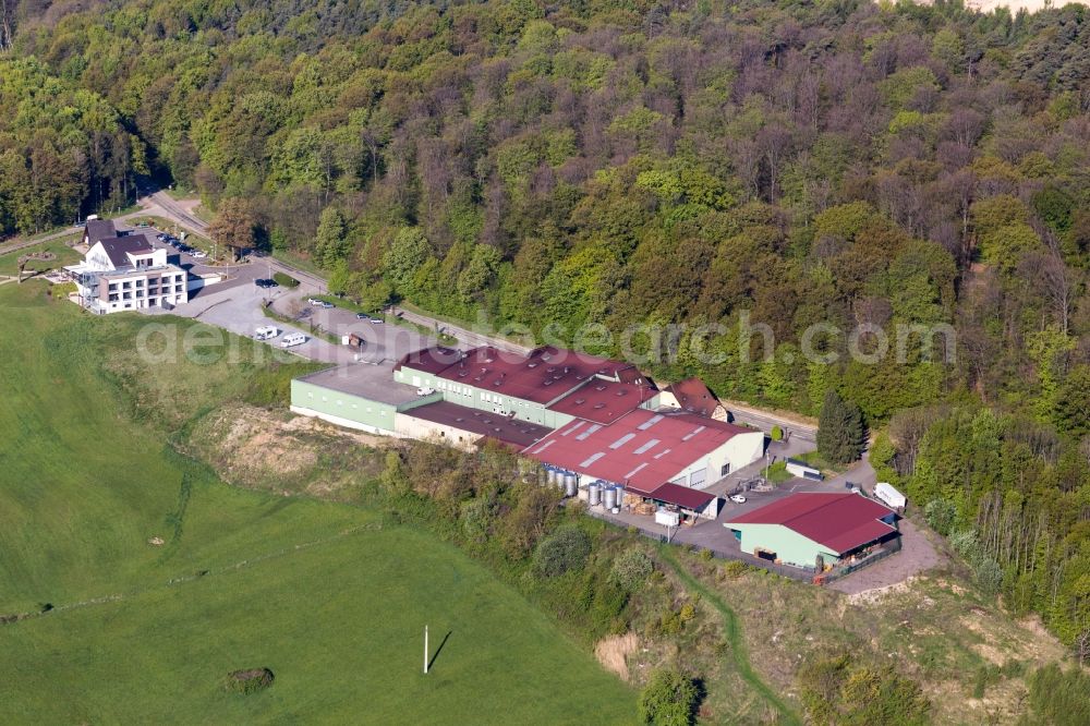 Rott from the bird's eye view: Cellar of the Wine-association Cave Vinicole de Cleebourg in Rott in Grand Est, Frankreich