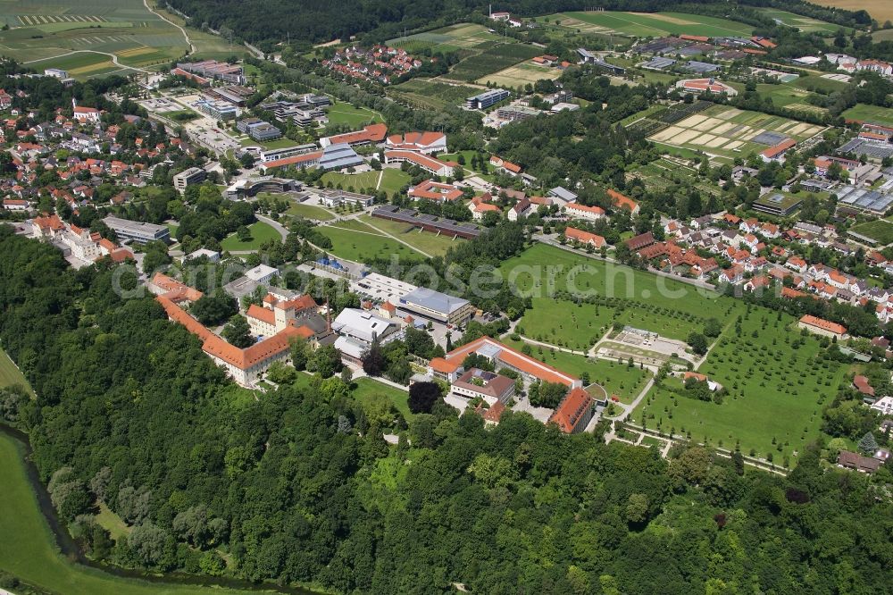 Freising from the bird's eye view: Campus- University area of a??a??the Science Center for Nutrition, Land Use and Environment of the Technical University in Freising in the state Bavaria, Germany