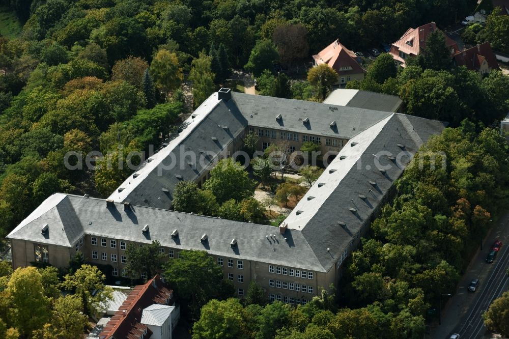 Aerial photograph Halle (Saale) - Library Building of Zweigbibliothek Geschichte/Kunstgeschichte in Halle (Saale) in the state Saxony-Anhalt