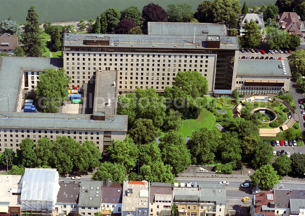 Bonn from above - Building of the second seat of the Ministry of Foreign Affairs / Ministry of Foreign Affairs from 1955 in Bonn in North Rhine-Westphalia