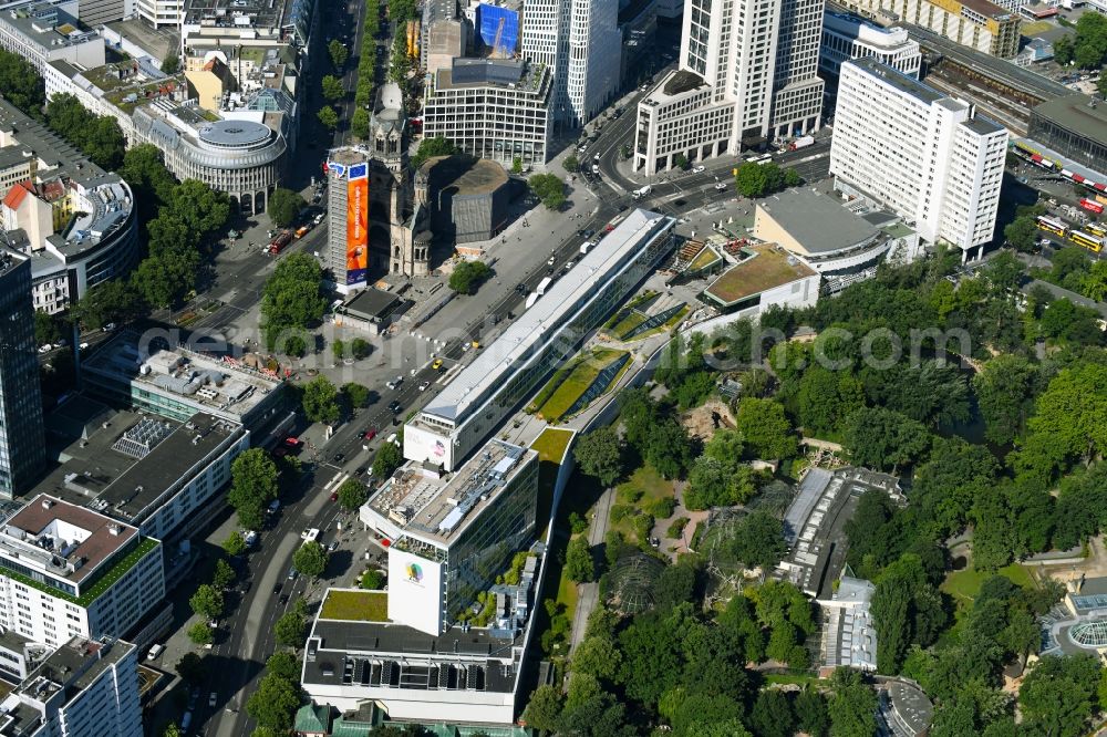 Aerial image Berlin - Partial view of the Bikinihaus at the City West on Breitscheidplatz in Berlin - Charlottenburg