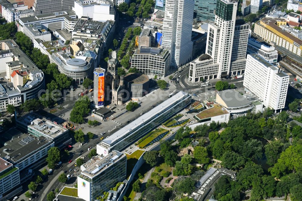 Berlin from above - Partial view of the Bikinihaus at the City West on Breitscheidplatz in Berlin - Charlottenburg