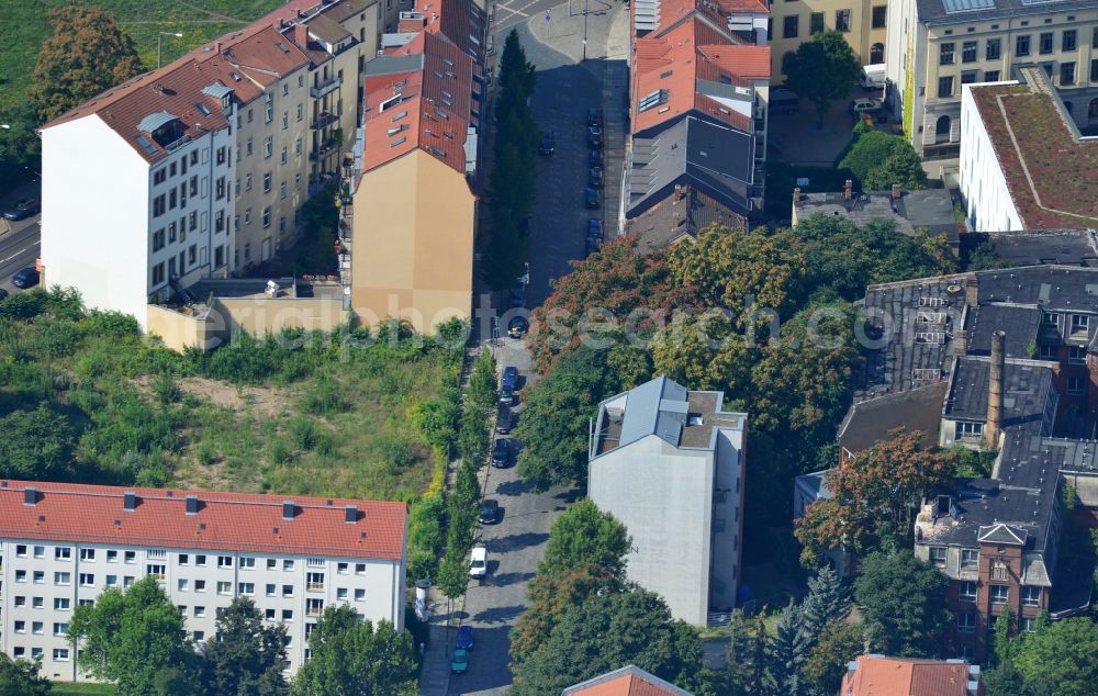 Dresden from the bird's eye view: Building complex older residential settlement in the Pirna's suburbs in Dresden in Saxony