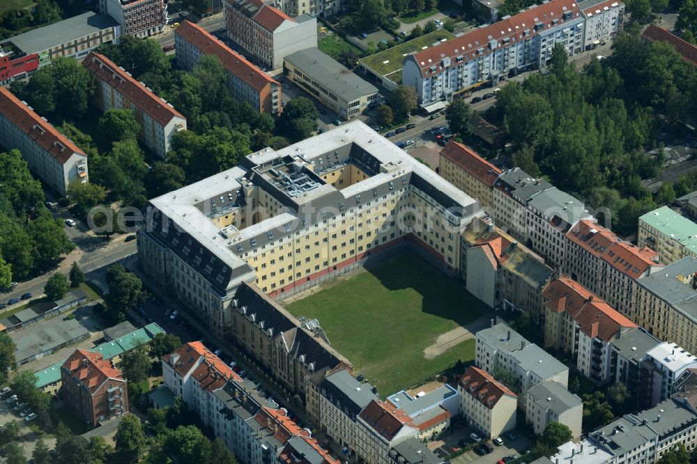 Leipzig from above - Building complex of the Amtsgericht in Leipzig in the state Saxony